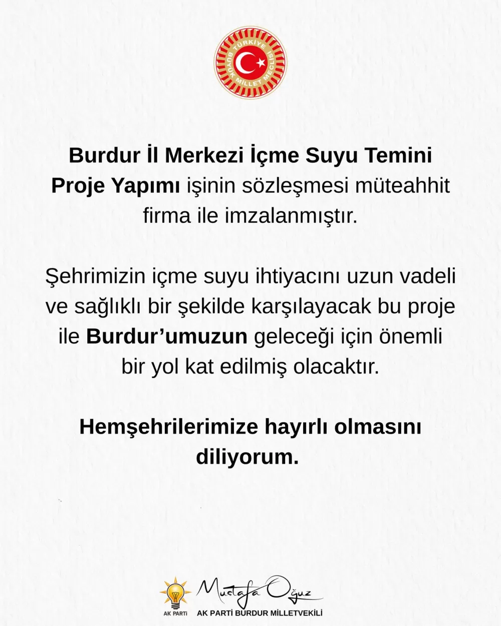 Burdur’un içme suyu sorunu için dev adım atıldı!