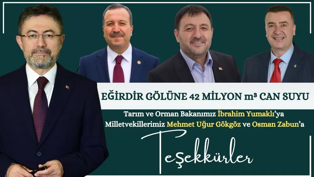 Eğirdir Gölü'ne can suyu verecek proje için imzalar atıldı