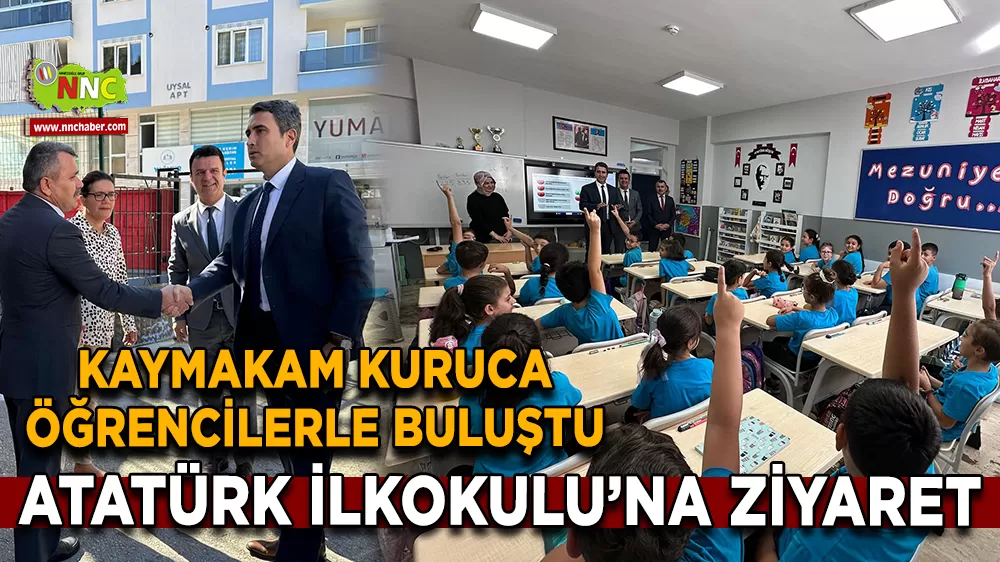 Atatürk İlkokulu’na ziyaret Kaymakam Kuruca öğrencilerle buluştu