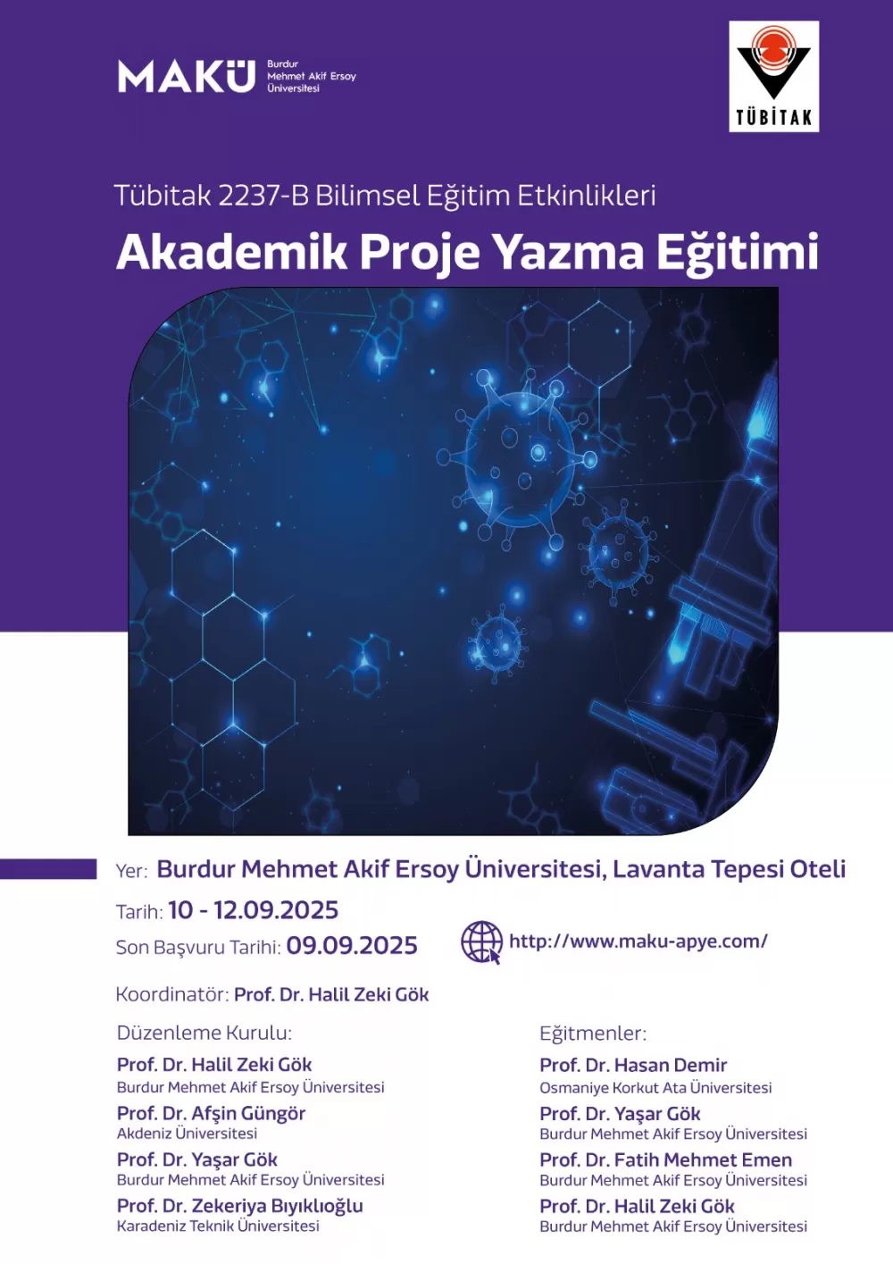 MAKÜ’de TÜBİTAK destekli akademik proje eğitimi