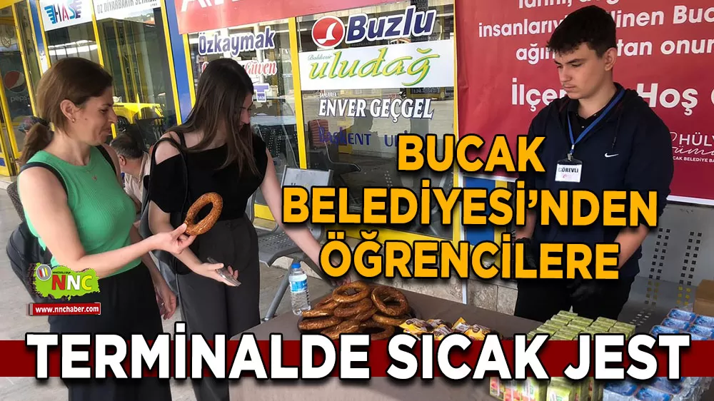Bucak Belediyesi’nden öğrencilere terminalde sıcak jest