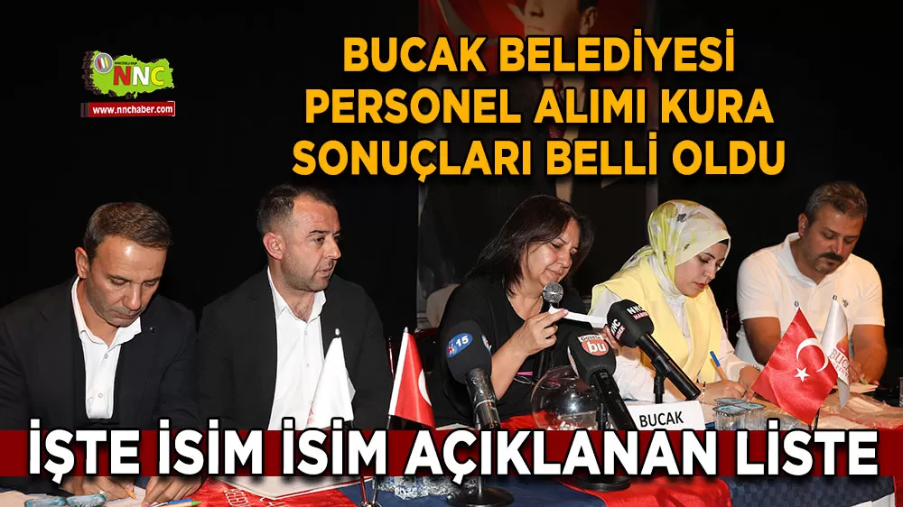 Bucak Belediyesi personel alımı kura sonuçları belli oldu İşte isim isim liste