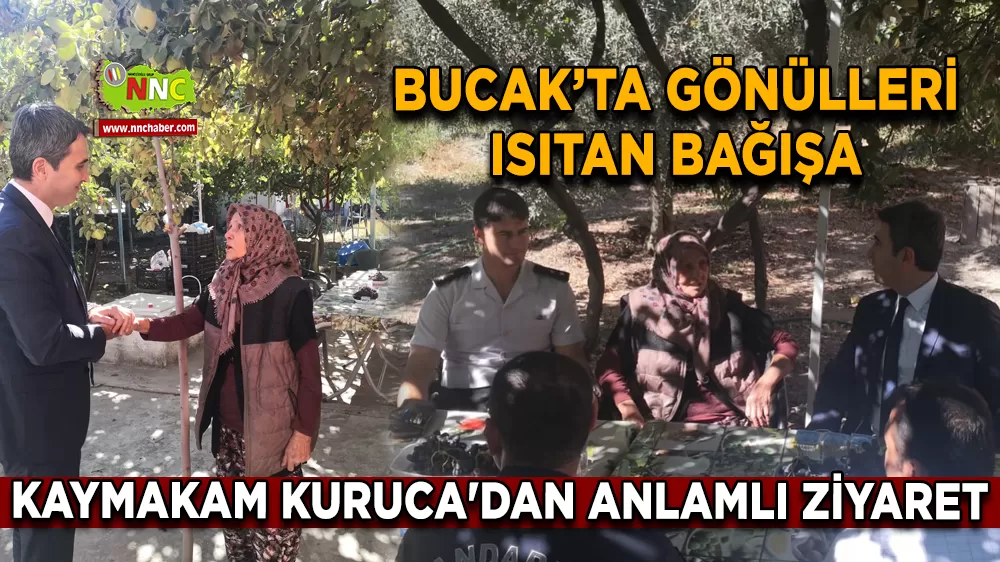 Bucak’ta gönülleri ısıtan bağışa Kaymakam Kuruca'dan anlamlı ziyaret