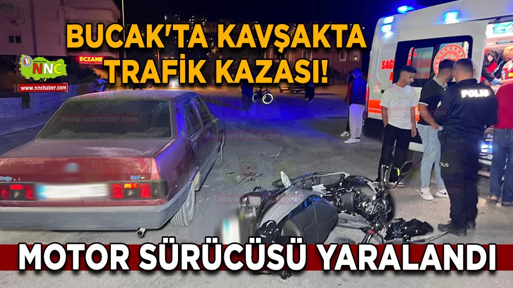 Bucak'ta kavşakta trafik kazası! Sürücü yaralandı