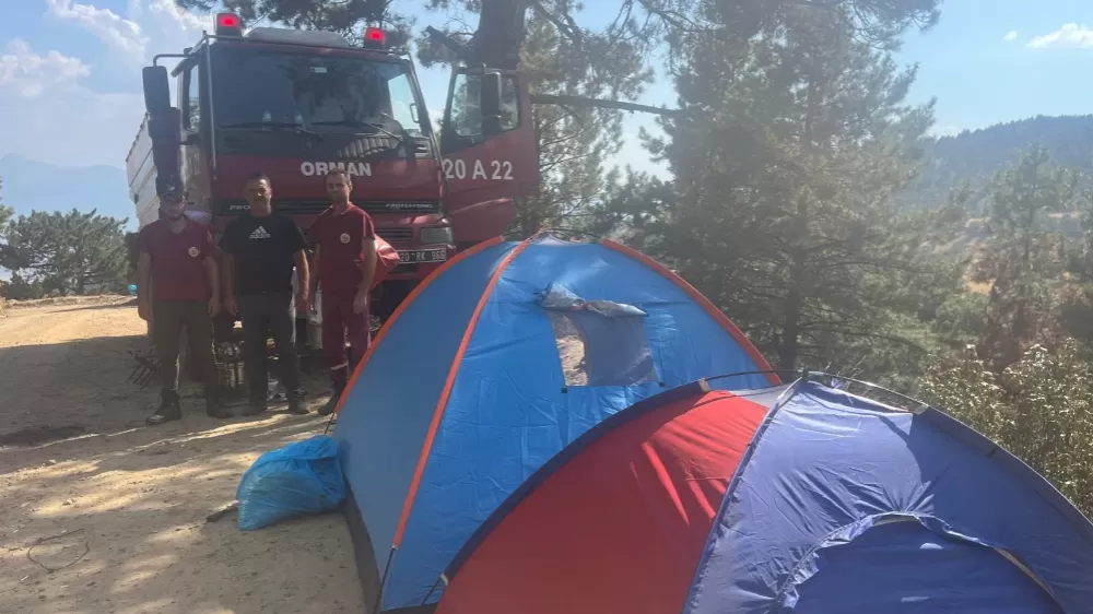 Buldan’da kontrol altına yangın bölgesinde ateş savaşçıları teyakkuzda
