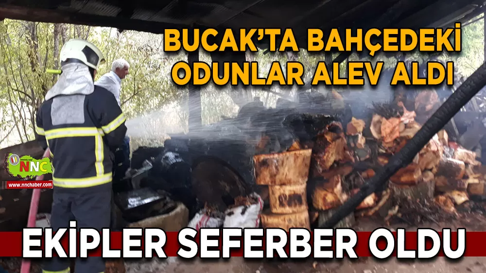 Burdur Bucak’ta bahçedeki odunlar alev aldı Ekipler seferber oldu