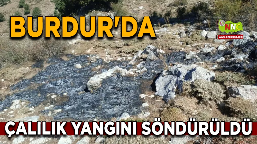 Burdur'da çalılık yangını söndürüldü