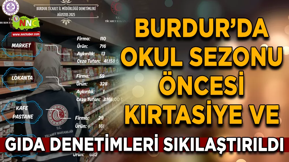 Burdur’da okul sezonu öncesi kırtasiye ve gıda denetimleri sıkılaştırıldı