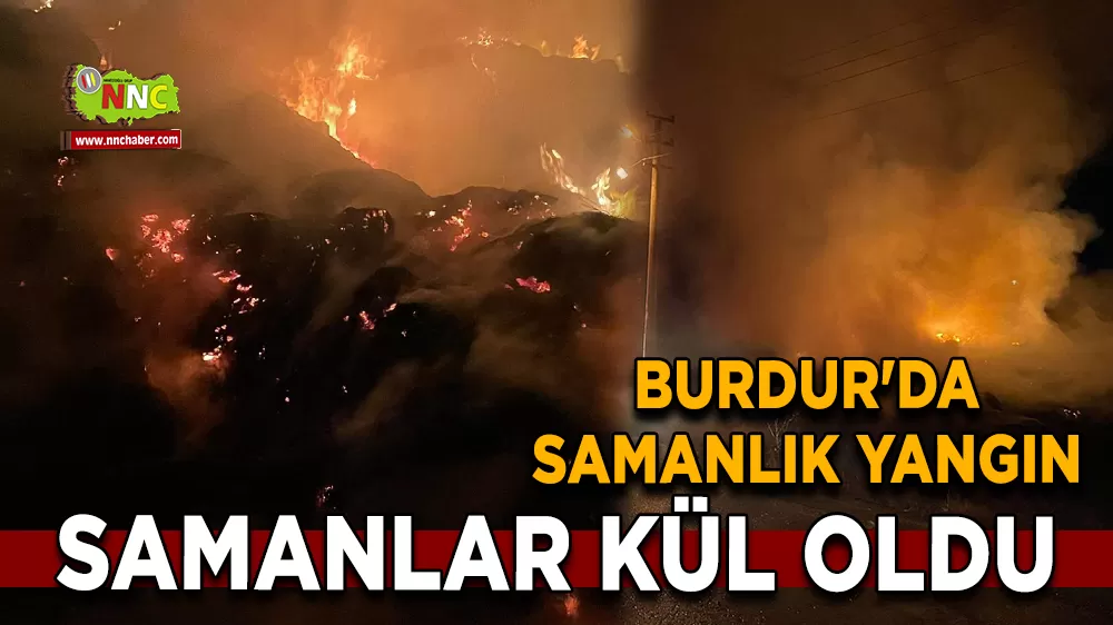 Burdur'da yaklaşık 2 bin saman balyası yandı