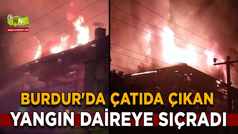 Burdur Gölhisar 'da  Ev yangını  