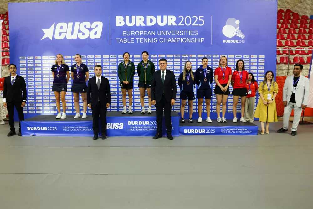 Avrupa Üniversitelerarası Masa Tenisi Şampiyonası sona erdi