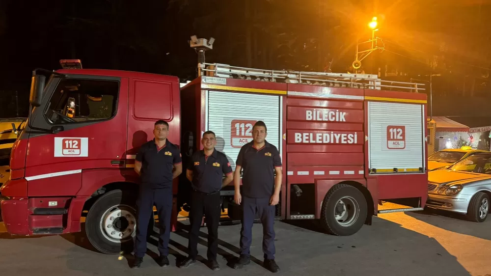Hamsu Köprüsü'nde yaşanan toprak kayması sonrası itfaiye tedbir aldı