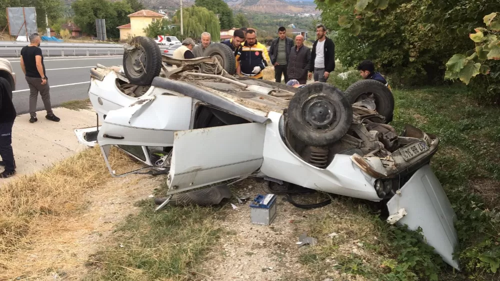  Kastamonu’da otomobil takla attı: 2 yaralı