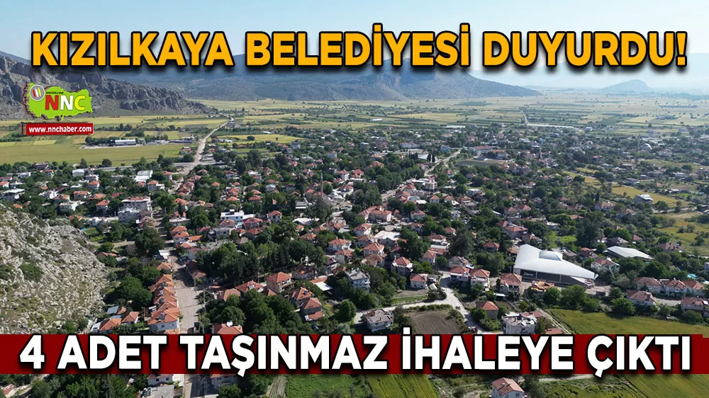 Kızılkaya Belediyesi duyurdu! 4 adet taşınmaz ihaleye çıktı