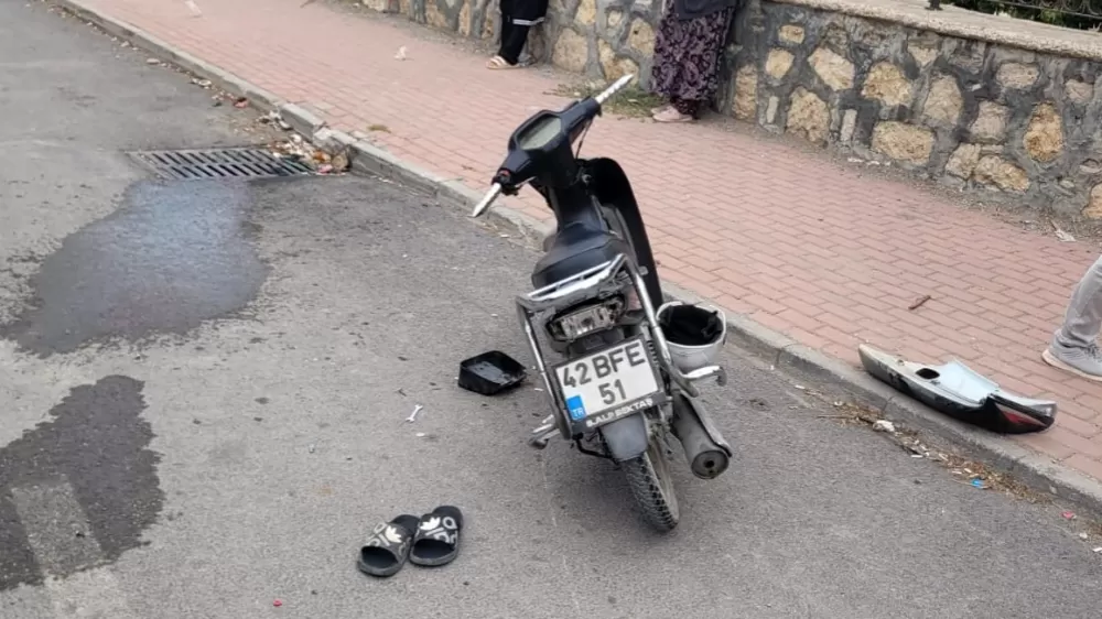 Konya'da trafik kazası! Motosiklet sürücüsü ağır yaralandı