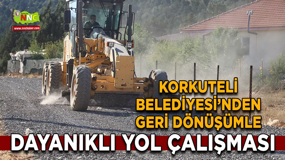 Korkuteli'nde geri dönüşümle yol çalışması! Belediyeden verimli kaynak kullanımı
