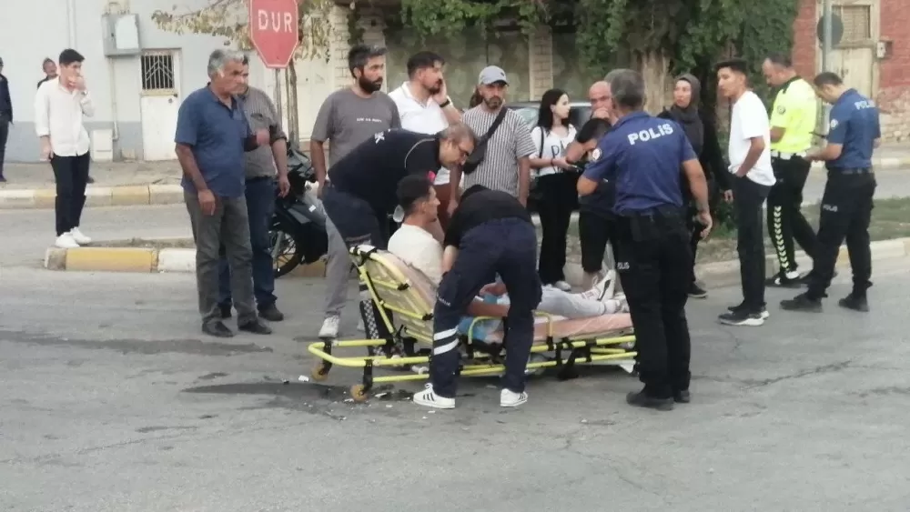 Isparta'da trafik kazası Motosiklet sürücüsü yaralandı