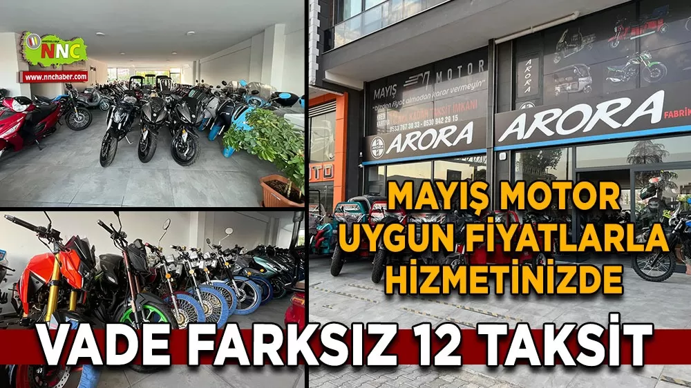 Mayış Motor uygun fiyatlarla hizmetinizde Vade farksız 12 taksit