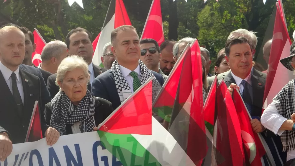  Muğla’da Gazze için Sumud Filosu'na destek mitingi