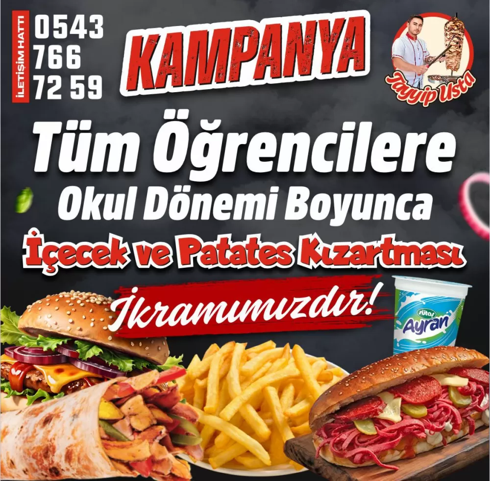 Y&Y Burger'den öğrencilere büyük jest! Engelli vatandaşlara tamamen ücretsiz