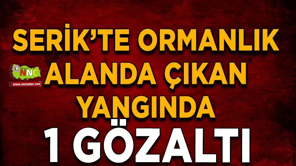 Serik’te ormanlık alanda çıkan yangında 1 gözaltı