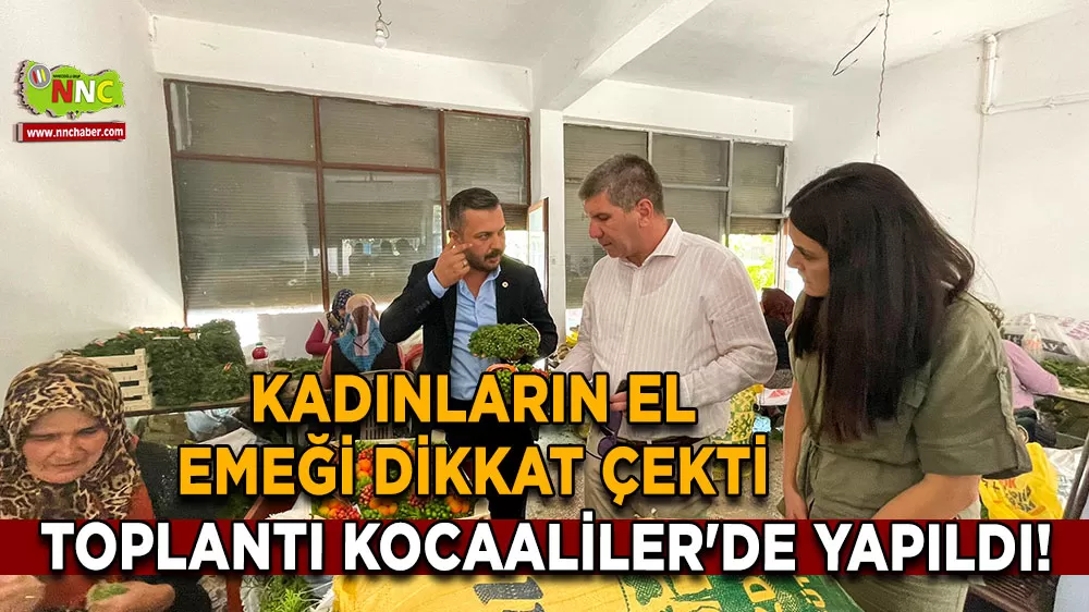 Toplantı Kocaaliler'de yapıldı! Kadınların el emeği dikkat çekti
