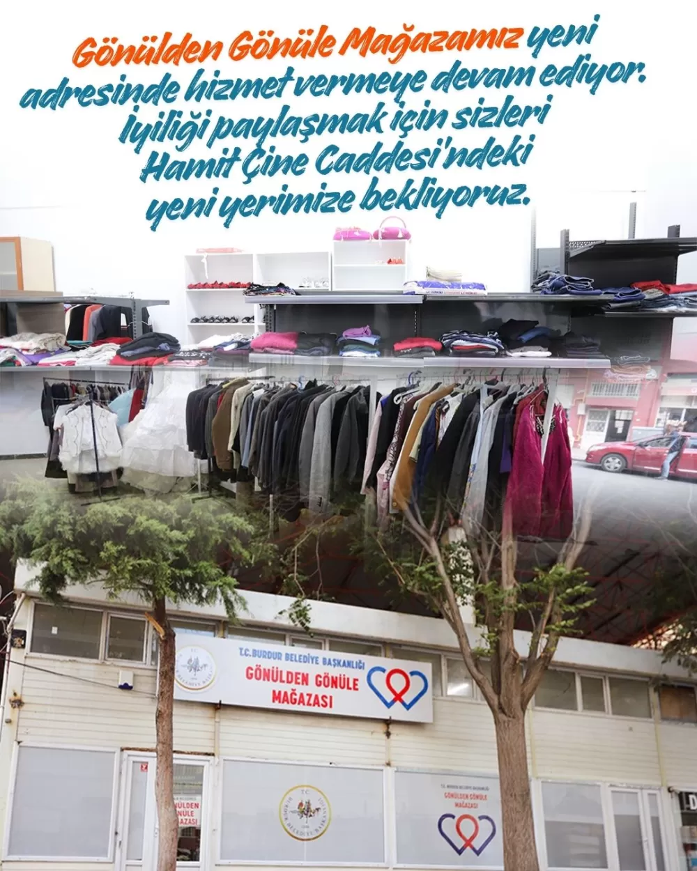 'Gönülden Gönüle' mağazası yeni yerinde hizmette