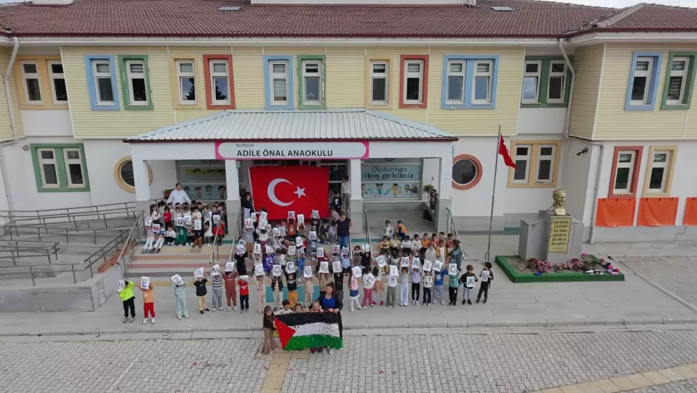 Burdur'da okullarda Filistin için farkındalık etkinliği