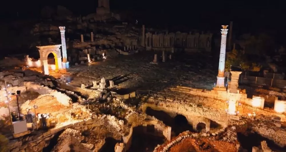 Sagalassos Antik Kenti ışıklarıyla gece müzeciliğine hazırlanıyor