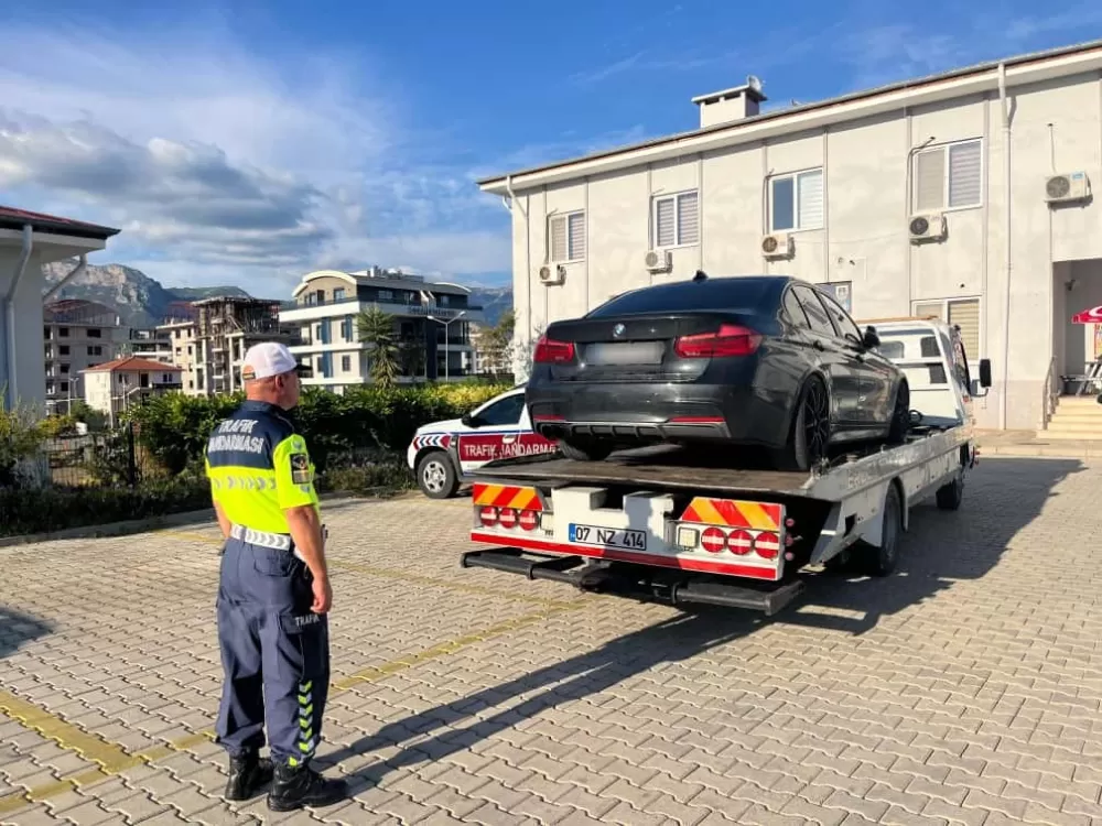 Alanya'da drift atan sürücüye 92 bin TL ceza