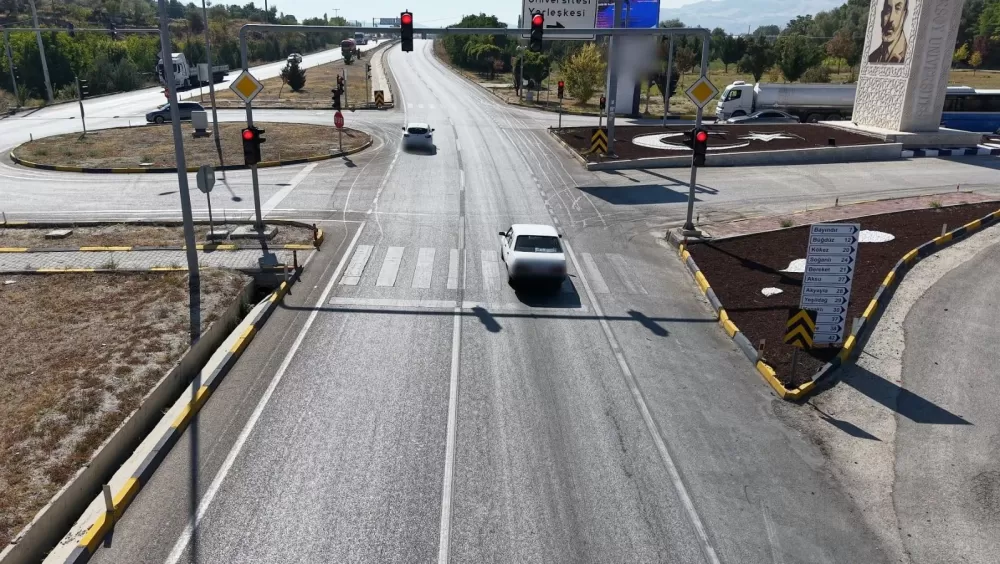 Burdur’da drone destekli trafik denetimi! 15 sürücüye ceza