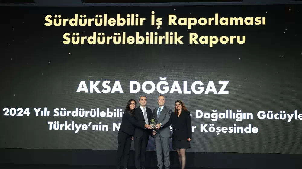 Aksa Doğalgaz’ın Sürdürülebilirlik Raporu’na ödül