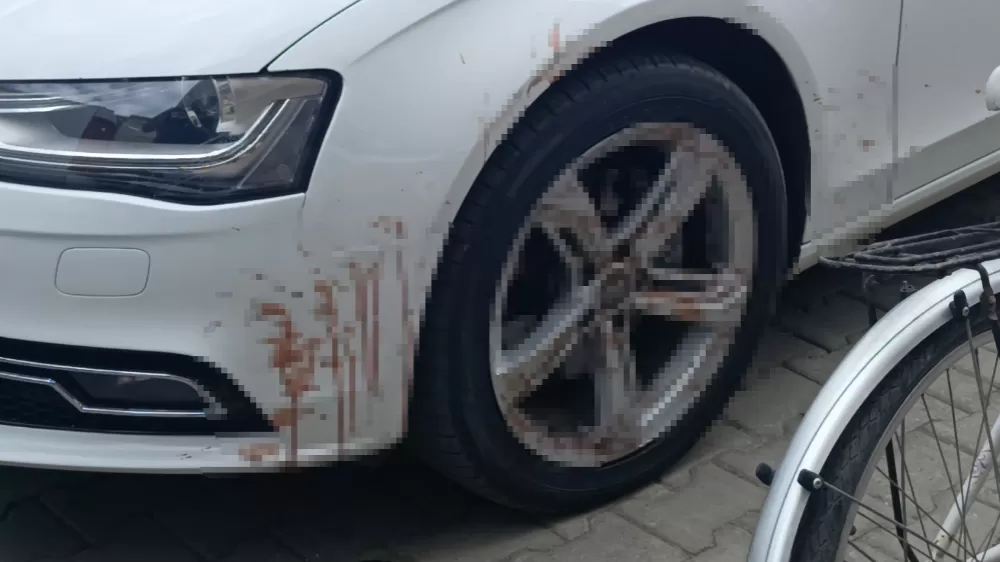 Araçtaki kan panik yarattı Gerçek başka çıktı