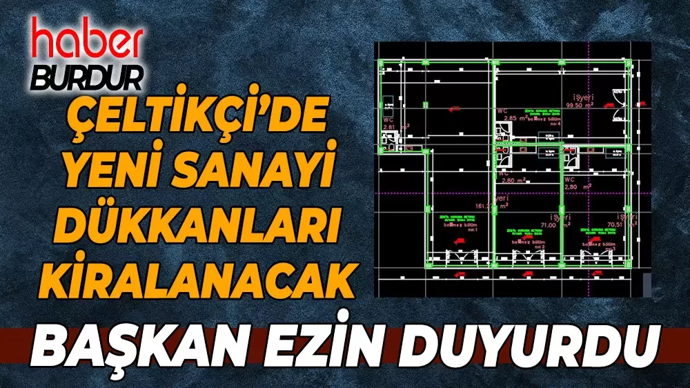 Başkan Ezin duyurdu yeni sanayi dükkanları ihaleye çıkıyor