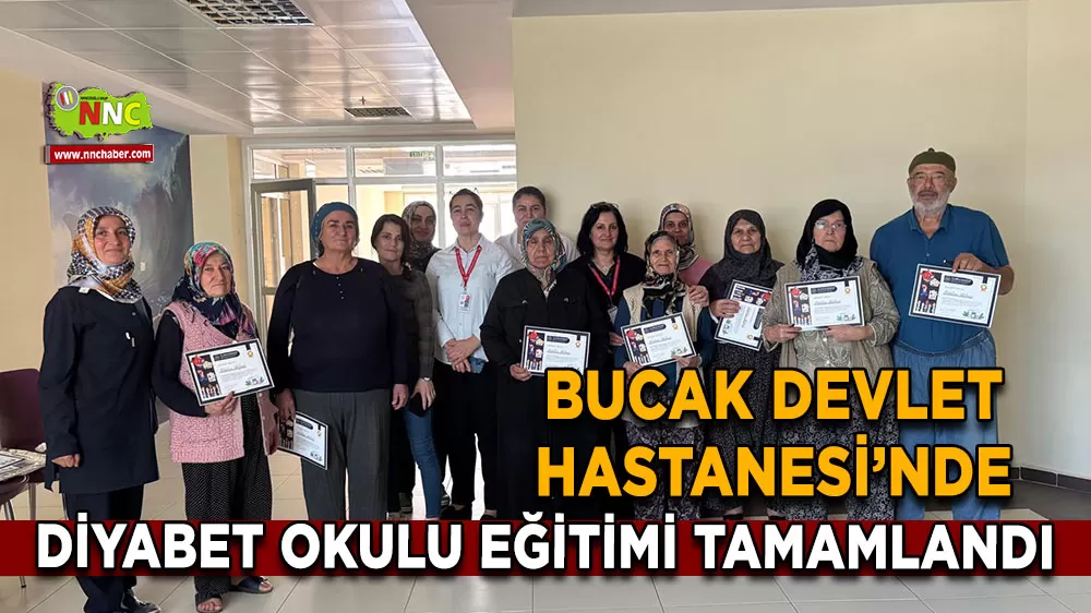 Bucak Devlet Hastanesi’nde diyabet okulu eğitimi tamamlandı