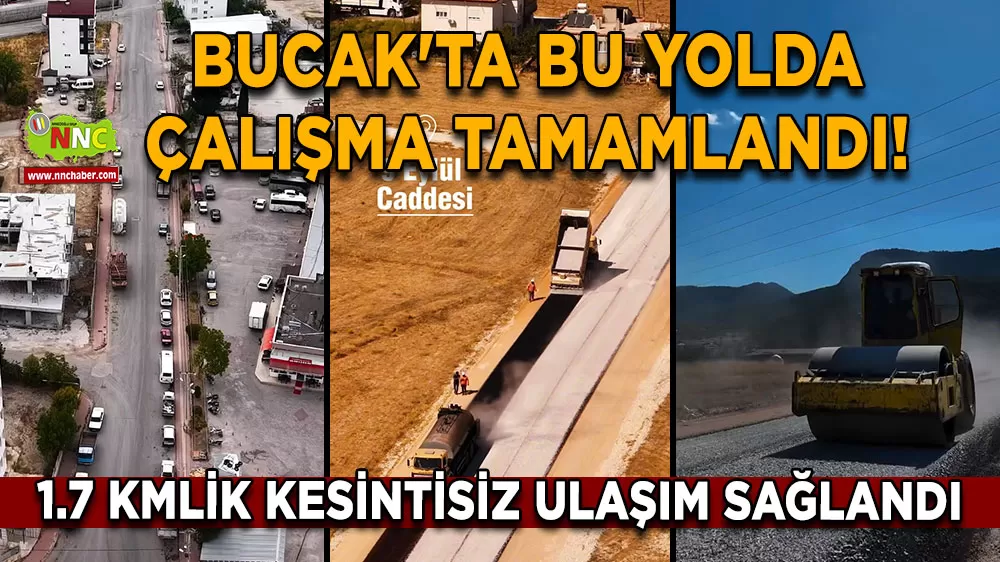 Bucak'ta bu yolda asfaltlama çalışması tamamlandı! 1.7 kmlik kesintisiz ulaşım sağlandı