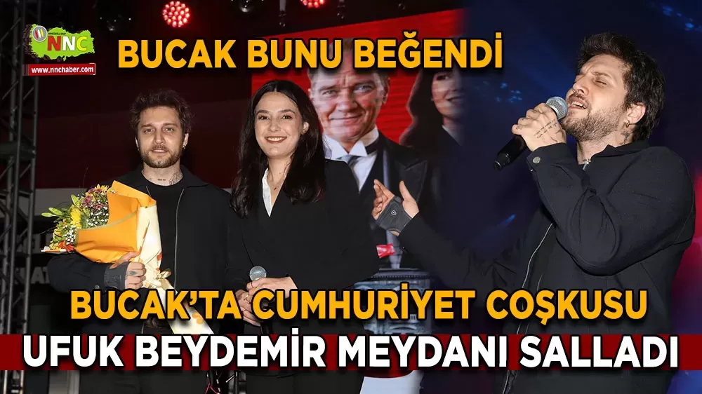 Bucak'ta Cumhuriyet coşkusu Ufuk Beydemir'den unutulmaz konser