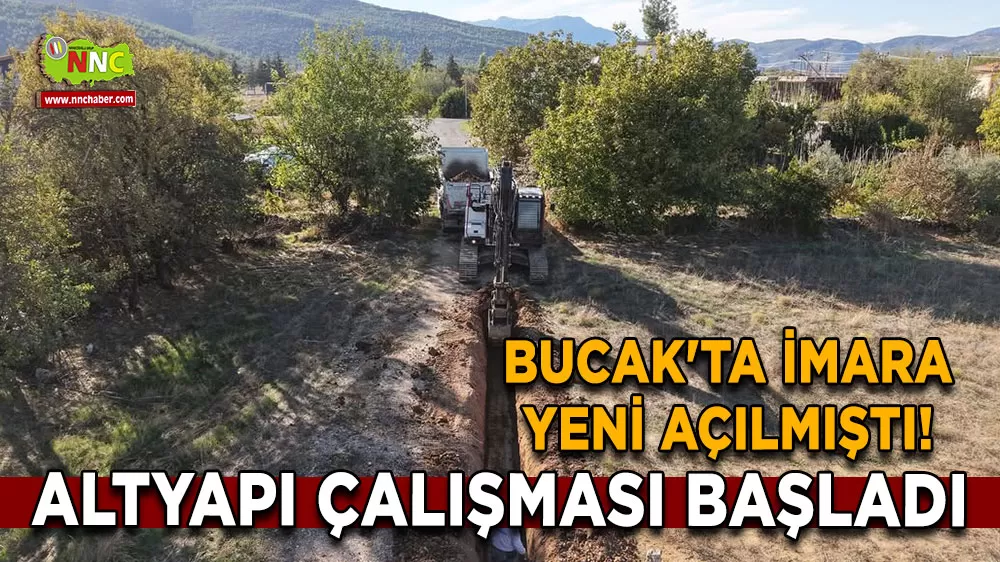 Bucak'ta imara yeni açılmıştı! Altyapı çalışması başladı