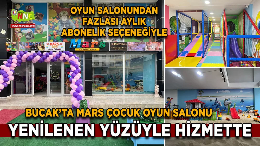 Bucak’ta Mars Çocuk Oyun Salonu yenilenen yüzüyle hizmette