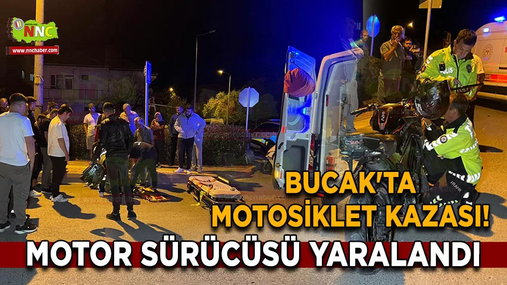Bucak'ta motosiklet kazası! Motor sürücüsü yaralandı