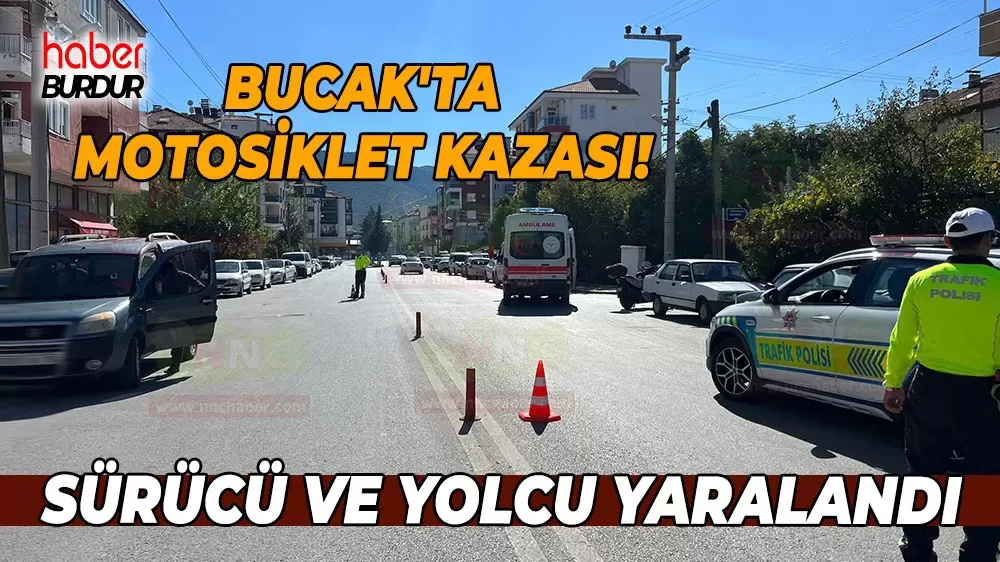 Bucak'ta trafik kazası 2 kişi yaralandı