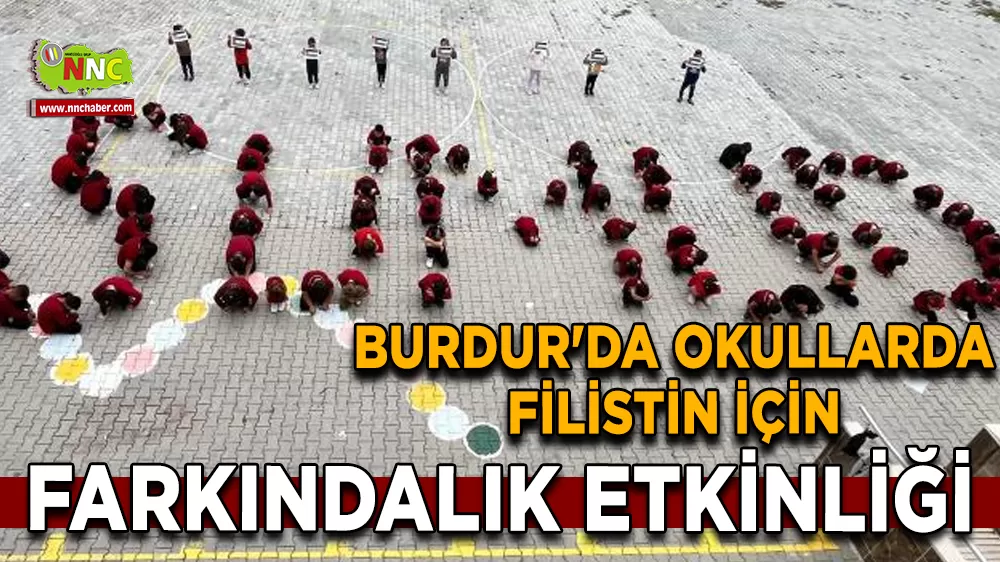 Burdur'da okullarda Filistin için farkındalık etkinliği