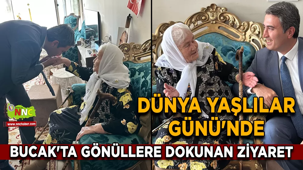 Dünya Yaşlılar Günü'nde Bucak'ta gönüllere dokunan ziyaret