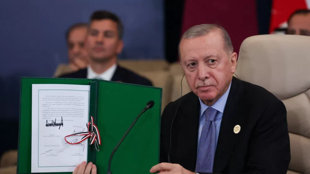 Filistin'de Kalıcı barış ve refah için Trump deklarasyonu 4 liderin imzayla yayımlandı