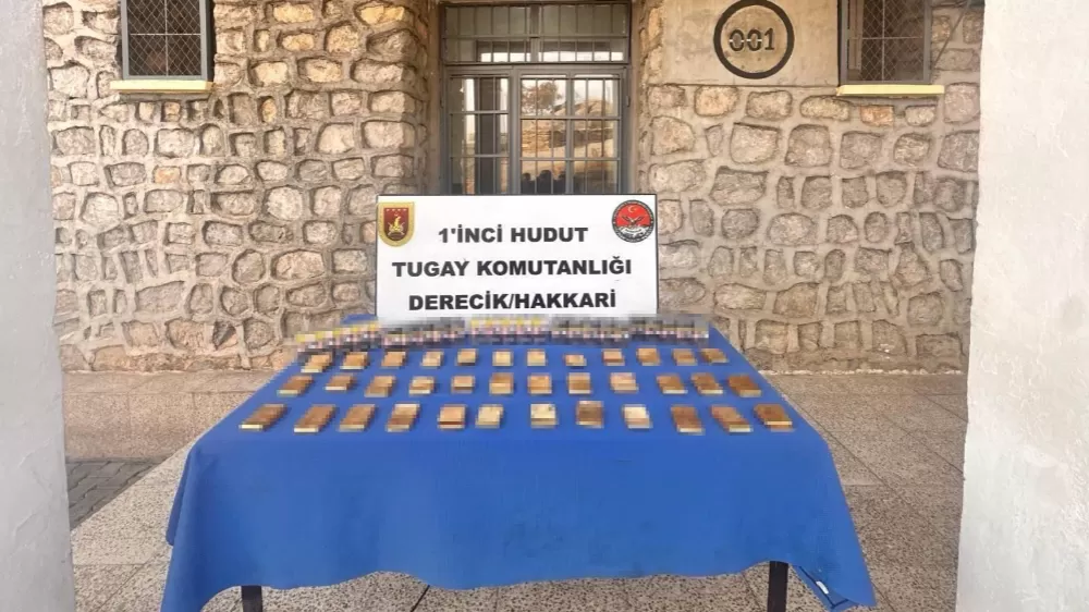 Hakkari'de 36 kilo sarma altın ele geçirildi