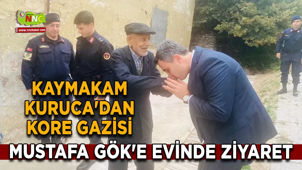 Kaymakam Kuruca'dan Kore Gazisi Gök'e evinde ziyaret