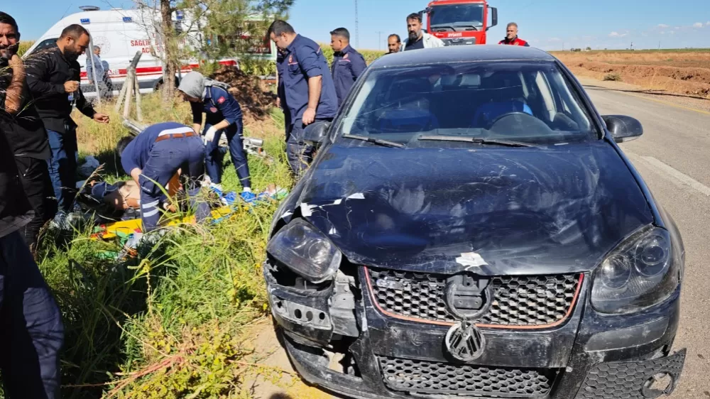 Mardin'de otomobil ile motosikletin çarpıştığı kazada 1 kişi yaralandı