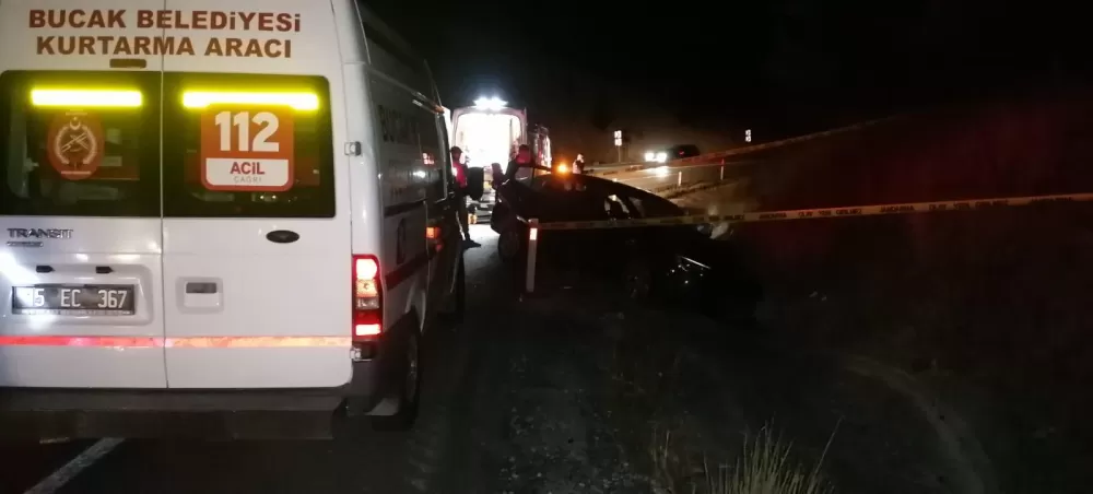 Feci kaza Bucak’ta can aldı! Tır ile otomobil çarpıştı