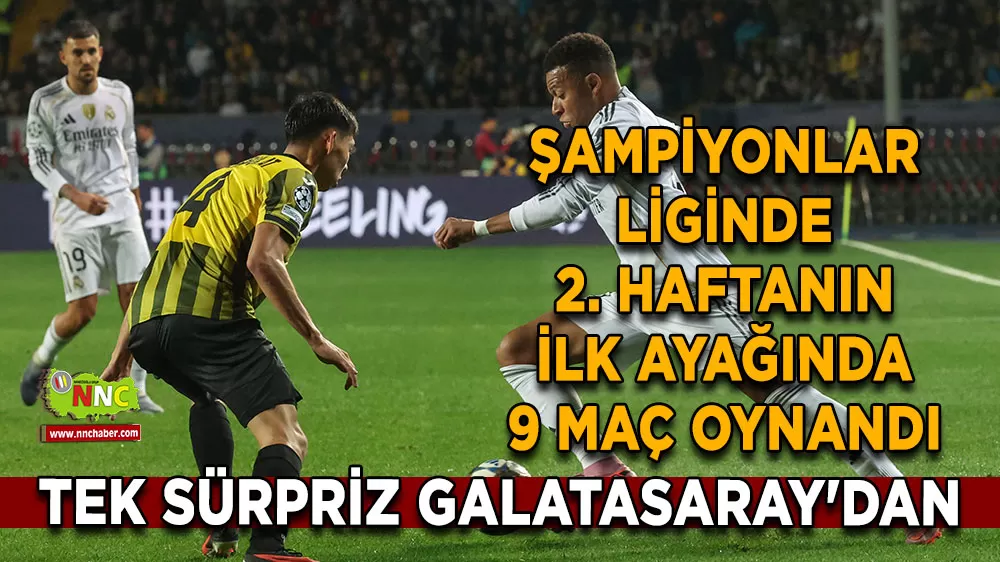 Şampiyonlar Liginde 2. haftanın ilk ayağında 9 maç oynandı Tek sürpriz Galatasaray'dan
