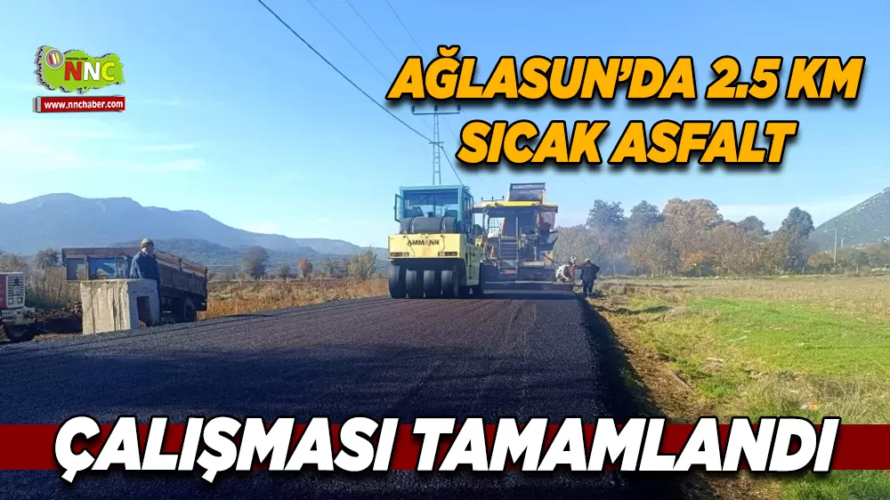 Ağlasun’da Hisar ve Mamak Köy yolları sıcak asfaltla yenilendi